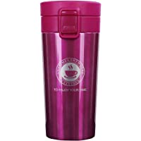 QIMEI-SHOP Termo-Termo de Café Matraz de Acero Inoxidable Aislado Diseño a Prueba de Fugas para Bebidas Frías y…